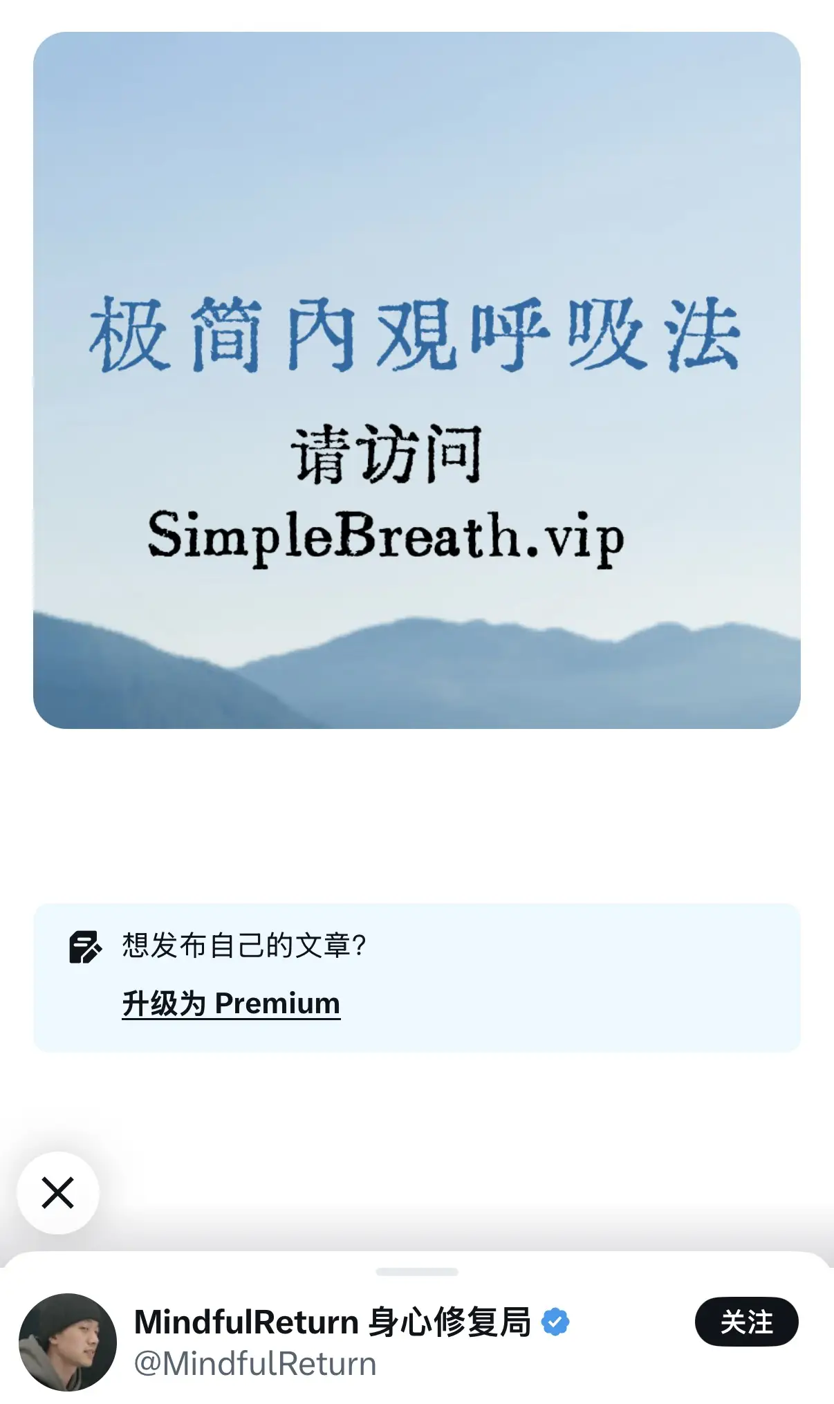 X 平台垂直小号变现：打造大健康垂直账号，发布身心调节类长文获取 25 万阅读量